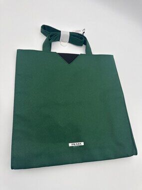 Prada Green Tote Bag Made With 100% Recycled Plastic - Durable & Eco-Friendly